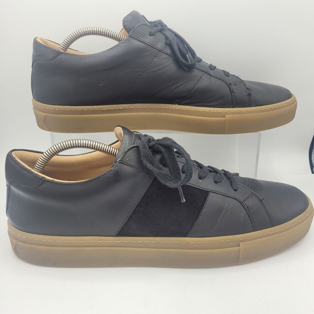 Greats Brooklyn Shoes Mens 12 Royale Black Leather Gum Casual Sneaker Italian